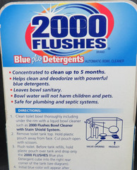 2000 Flushes Blue Plus Detergents Automatic Toilet Bowl Cleaner, 3.5 oz Tablet