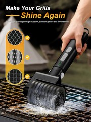 Electric Grill Brush, Cordless Automatic BBQ Cleaner with 3-Speed Control, Recha