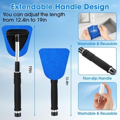 Windshield Cleaner Tool, Car Interior Cleaning Kit with Extendable Handle and…