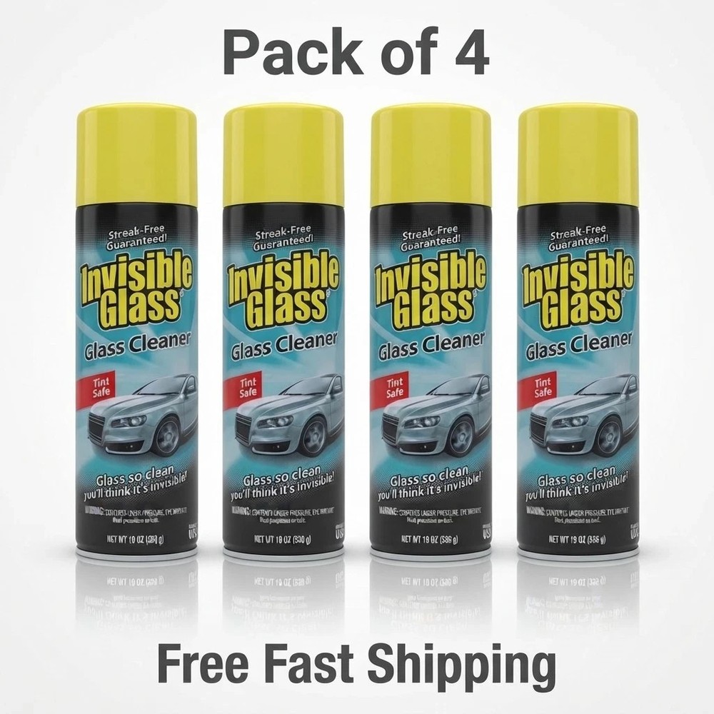 Stoner Invisible Glass Automotive Glass Cleaner, 19 Oz (Pack of 4)