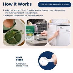 Dishwasher Detergent Powder | Natural Dish Detergent, Dishwasher Soap | Plast…