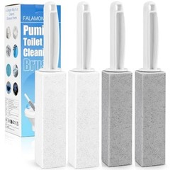 Pumice Stone for Toilet Bowl Cleaning with Handle 4 Pack Scouring Stick Removes