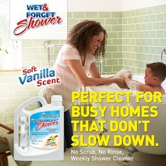 Effortless Vanilla-Scented Shower Cleaner – 64 Oz No Scrub, Bleach-Free Formula