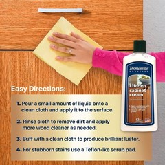Wood Cabinet Cleaner & Polish – 12 Oz Natural Cream for Easy Shine Restoration