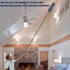 Dusting Kit 20 Ft+ High Reach with 3-14 Ft Extension Pole and Washable Head