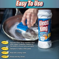King Kleen 14oz Stainless Steel & Copper Cleaner – Restore Your Cookware’s Shine