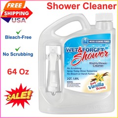 Wet & Forget Shower Cleaner Requires No Scrubbing, Vanilla, 64 Ounce (Pack of 1)