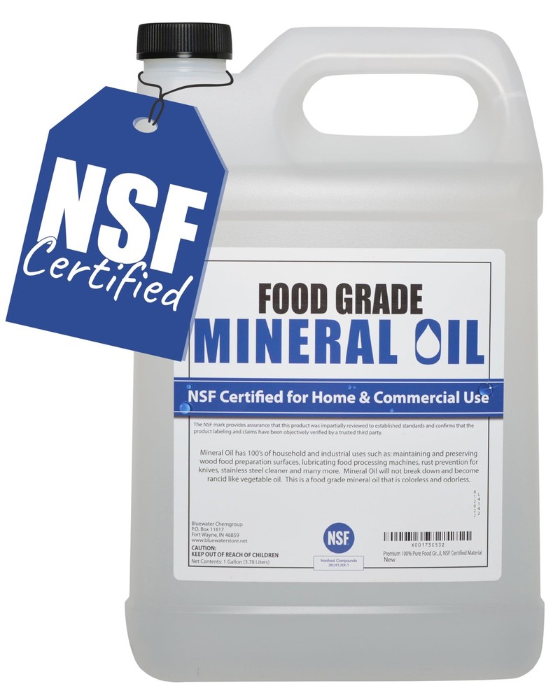 NSF Certified Food Grade Mineral Oil Gallon 128oz, Certified Food Safe Condi…