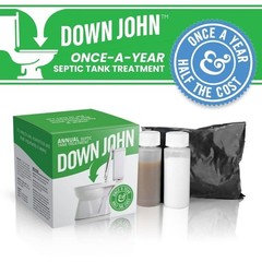 Down John Once-A-Year Septic Tank Treatment | 1 Year Supply | 3-Part