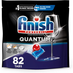 Finish Quantum Dishwasher Pods, No Pre-Rinse Dishwasher Detergent Soap Removes 2