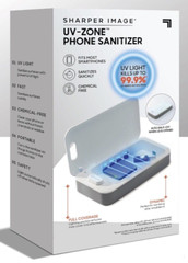 New Sharper Image UV-Zone Phone Sanitizer in Box (Charge & Sanitize Your Phone)