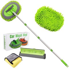 62 ” Car Wash Mop Kit – Car Cleaning Mop with Long Handle Stainless Steel Pol…
