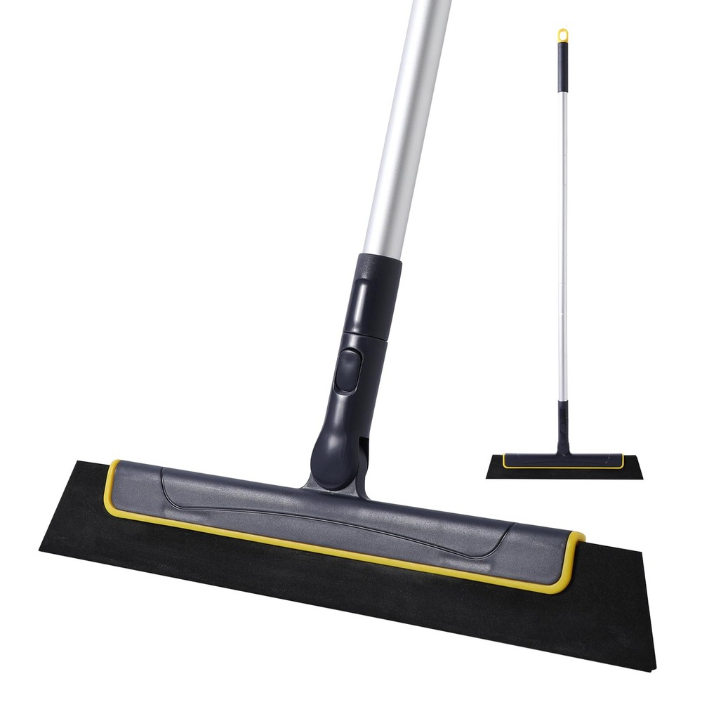 Floor Squeegee Broom EVA Foam Blade Aluminum Pole for Shower Bathroom