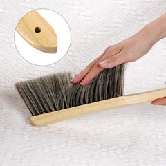 2 Pieces Wooden Handle Bench Brushes Horse Hair Brushes Soft Bristles Dust Brush
