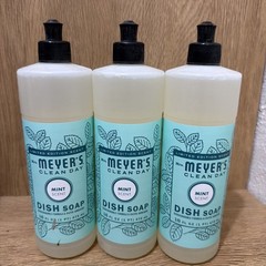 (3) Mrs Meyers Dish Soap New Limited Edition Mint Scent 16 Fl Oz Ea