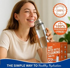 Water Bottle Cleaning 120 Pack – Removes Odor and Stains No Scrub Bottle Clea…