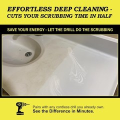 3-Piece Drill Brush Attachment Kit for Deep Clean in Bathrooms & More