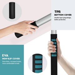 20 Feet High Reach Window Squeegee with 5-12Ft Extension Pole, Window Cleaner…