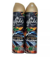 Glade Room Spray Air Freshener Sultry Amber Rhythm, 8 oz ( 2 cans)
