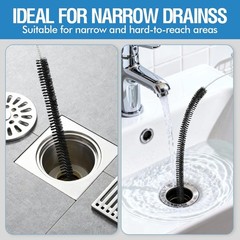3PCS Drain Brush Set with Refrigerator Coil Cleaning Brush, Multi-Use Drain