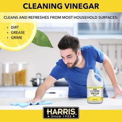 HARRIS Cleaning Vinegar All Purpose Household Multi-Surface Cleaner, 128oz (Lemo