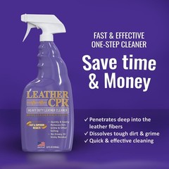 Heavy Duty Leather Cleaner 22oz – Car Interior Cleaner For Heavy Dirt & Grime…