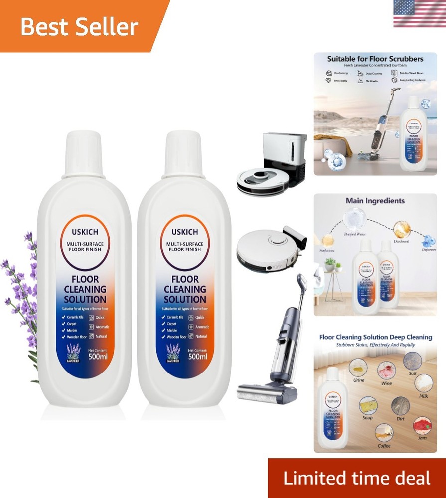 Effective Lavender Floor Cleaner 34 FL OZ – Residue-Free & Fast-Drying Solution