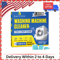 Bastion Washing Machine Cleaner, Deodorizer, & Descaler – 24 pack