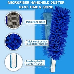 72 Car Wash Brush with Long Handle, On/Off Switch for Car RV Truck Boat Washing