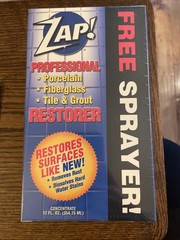 ZAP! ‎Professional Cleaner Porcelain Fiberglass Tile Restorer 12oz. Complete Kit