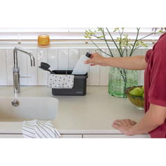 Sinkside Cleaning Caddy with Handle – Dark Gray | Cleaning Products Organiser &