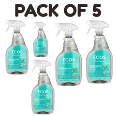 ECOS® Plant Powered Bathroom Cleaner – Tea Tree – 22 fl oz (650 ml) – Pack of 5
