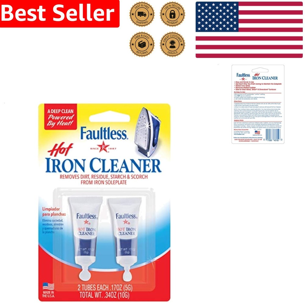 Steam Iron Cleaner Hot Non-Toxic Household Item Fabric Glue Lime Remover