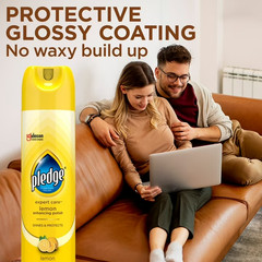 Pledge Enhancing Polish, Furniture & Wood Spray, Lemon Scent, 9.7oz (Pack of 3)