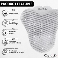 20 Pcs Clear Bathroom Urinal Deodorizing Toilet Unscented Freshener Mat Filters