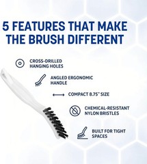 Compact Grout Cleaning Brush with Hanging Holes – Pack of 24