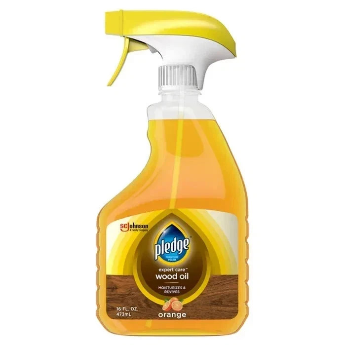 Pledge Expert Care Wood Oil, Moisturizes & Revives, Orange Scent, 16 Fl. Oz.