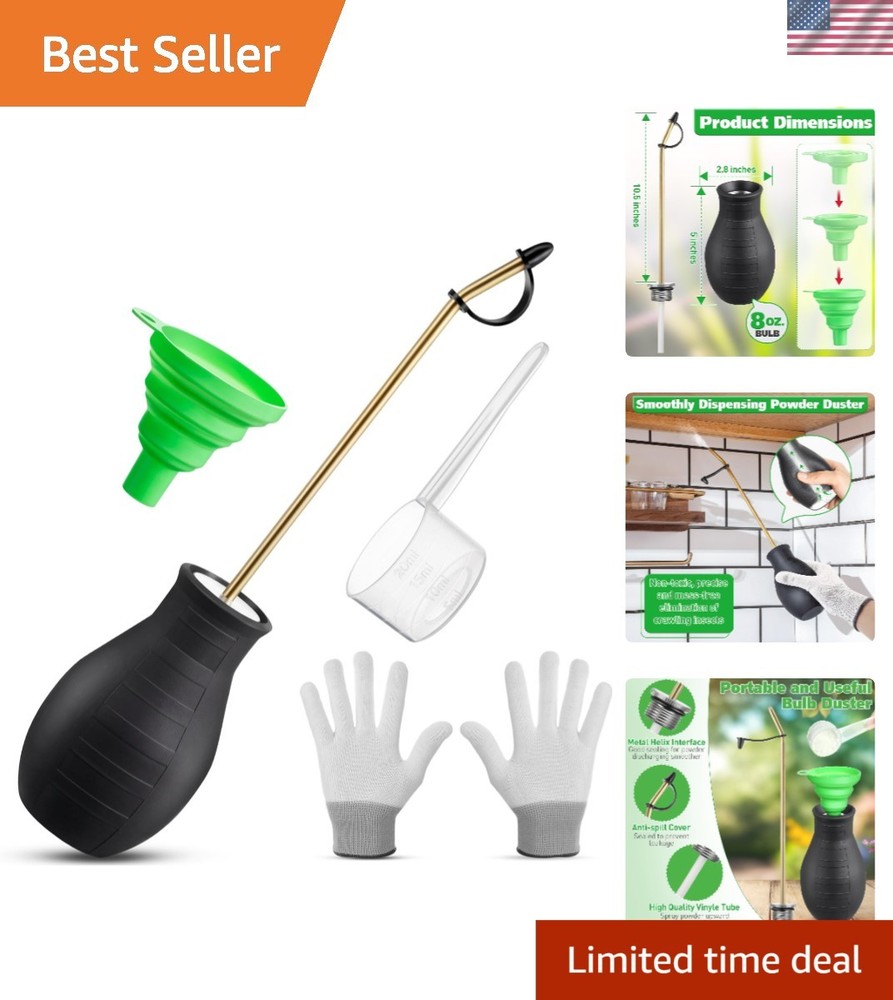 Diatomaceous Earth Powder Duster Garden Applicator Pest Control Organic Garde…