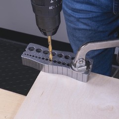 1307 Drill Block PRO – All-Metal Handheld Drilling Guide for Straight Holes. …