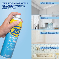 Foaming Wall Cleaner 18 Oz (2 Units) and a Blue Microfiber Rag Ecbd026-2-Pack Pa