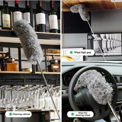 Microfiber Duster Soft Feather Dusting Brush Household Extendable Cleaning Tool