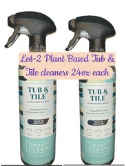 Therapy Clean Tub & Tile Plant Based Cleaner Grapefruit Zest Lot/2 24oz Sprays