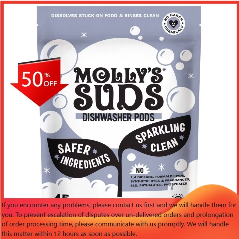 Molly’s Suds Dishwasher Detergent Pods – Unscented – 45ct: Paraben-Free