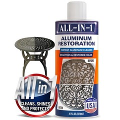 All-In-1 Aluminum Cleaner & Restoration Solution – Made in USA, Restores Faded