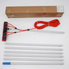 Outdoor Window Clean Water-Fed Rod Set Long Reach Solar Panel Cleaning Brush Kit