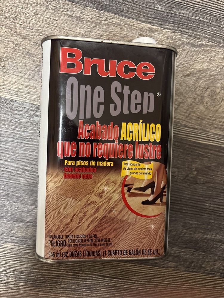 Bruce Hardwood Floors Wax One Step No Buff Wax Acrylic Finish, opened can, full