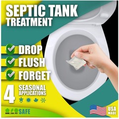 Efficient Septic Tank Treatment Packets, 3 Yr Supply