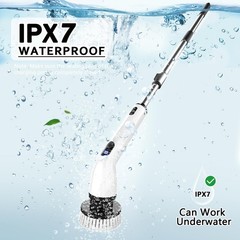 Electric Spin Scrubber, Full-Body IPX7 Waterproof Bathroom Scrubber with Powe…