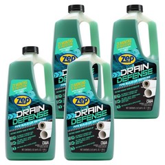 Zep Drain Defense Pipe Build-Up Remover – 64 oz (Case of 4) ZLDC64 –
