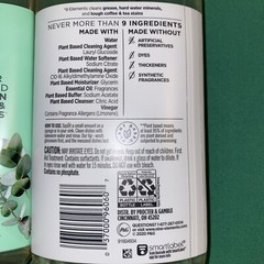 6 Bottles 9 Elements Liquid Dish Soap Vinegar Powered, Eucalyptus Scent 16 fl oz